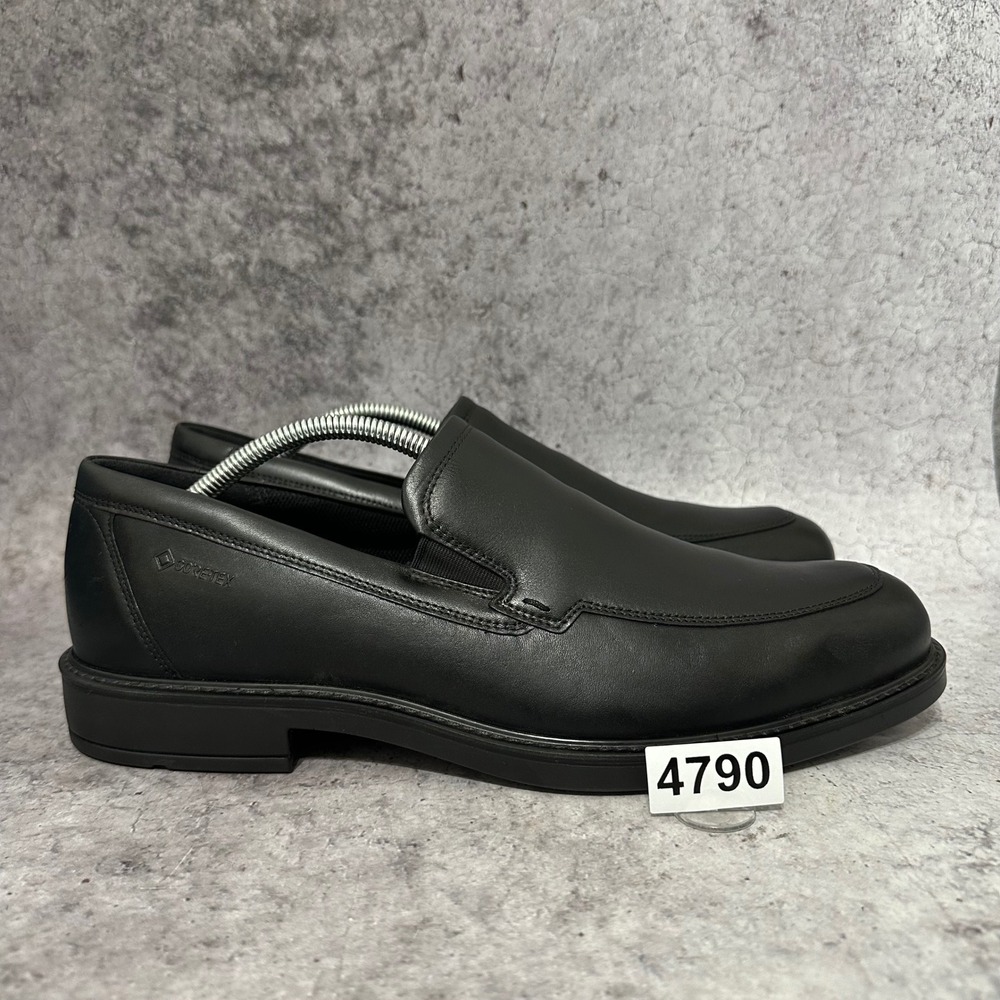 ECCO Vitrus III Slip On Mens 11 Black GORE-TEX Waterproof Leather Loafers